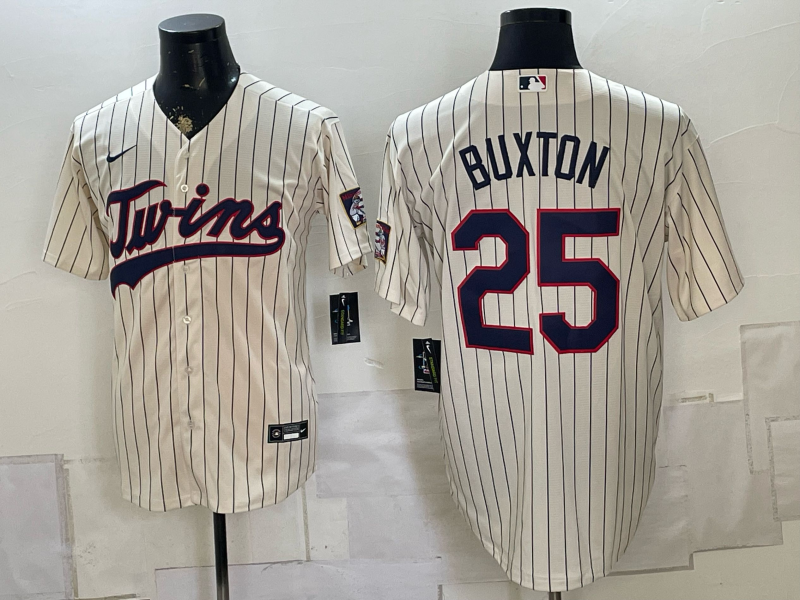 Men Minnesota Twins #25 Buxton white Game 2026 Nike MLB Jersey 0816001->milwaukee brewers->MLB Jersey